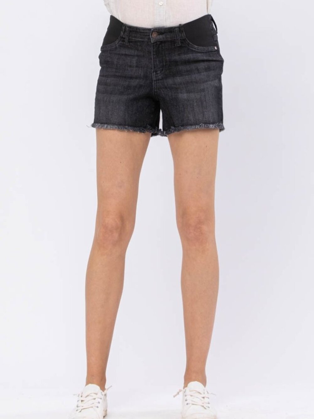 B62  Judy Blue Mid-rise Cut Off Shorts Black NEW